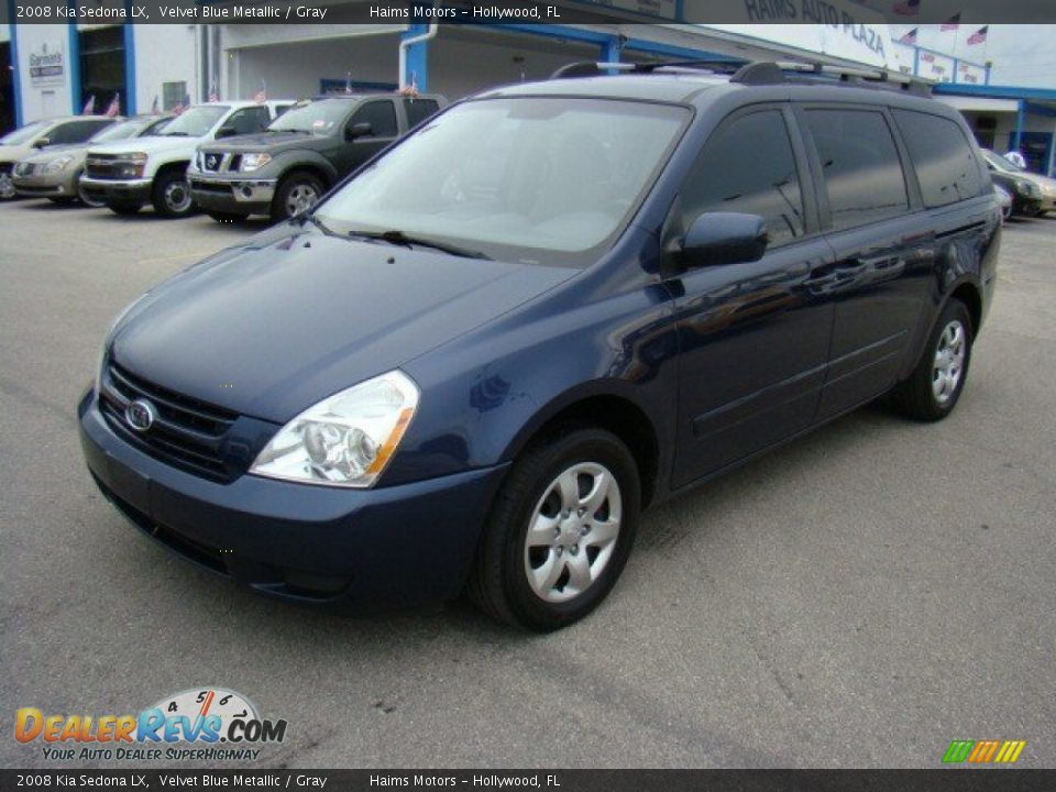 2008 Kia Sedona LX Velvet Blue Metallic / Gray Photo #1