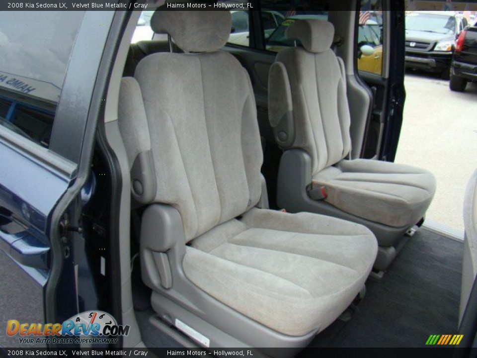 2008 Kia Sedona LX Velvet Blue Metallic / Gray Photo #13