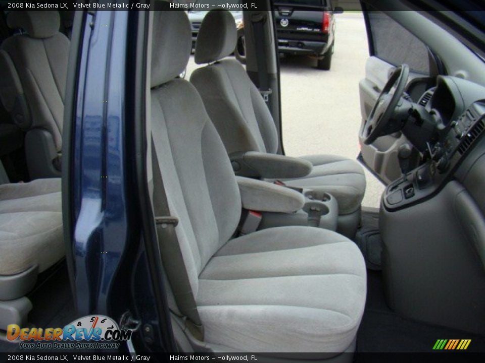 2008 Kia Sedona LX Velvet Blue Metallic / Gray Photo #16