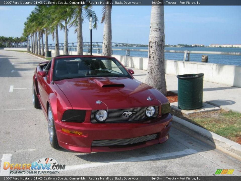 2007 Ford Mustang GT/CS California Special Convertible Redfire Metallic / Black/Dove Accent Photo #2