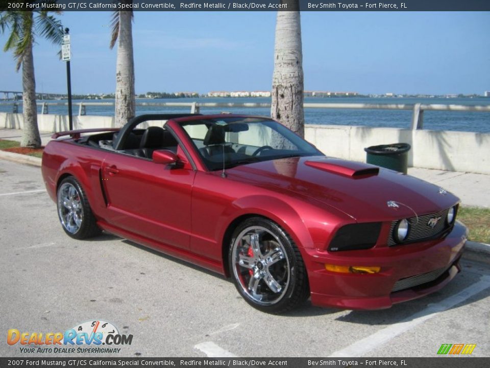 2007 Ford Mustang GT/CS California Special Convertible Redfire Metallic / Black/Dove Accent Photo #7