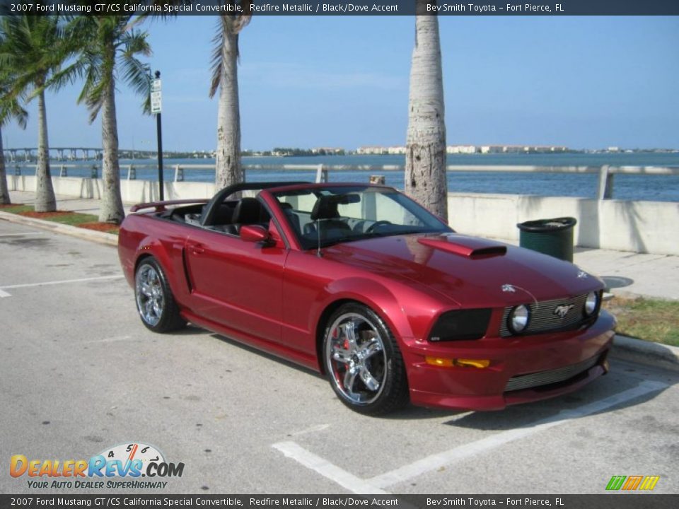 2007 Ford Mustang GT/CS California Special Convertible Redfire Metallic / Black/Dove Accent Photo #11