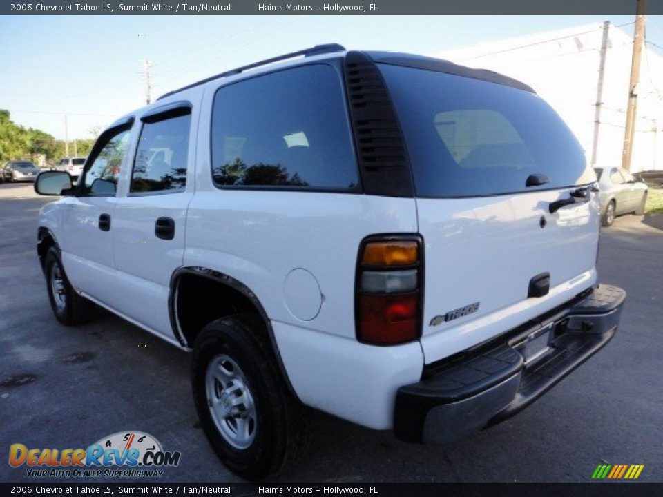 2006 Chevrolet Tahoe LS Summit White / Tan/Neutral Photo #4