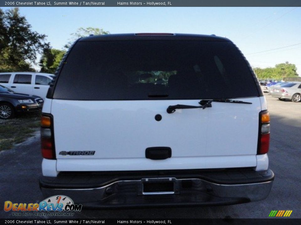 2006 Chevrolet Tahoe LS Summit White / Tan/Neutral Photo #5