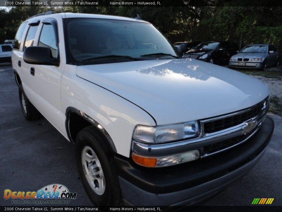 2006 Chevrolet Tahoe LS Summit White / Tan/Neutral Photo #8
