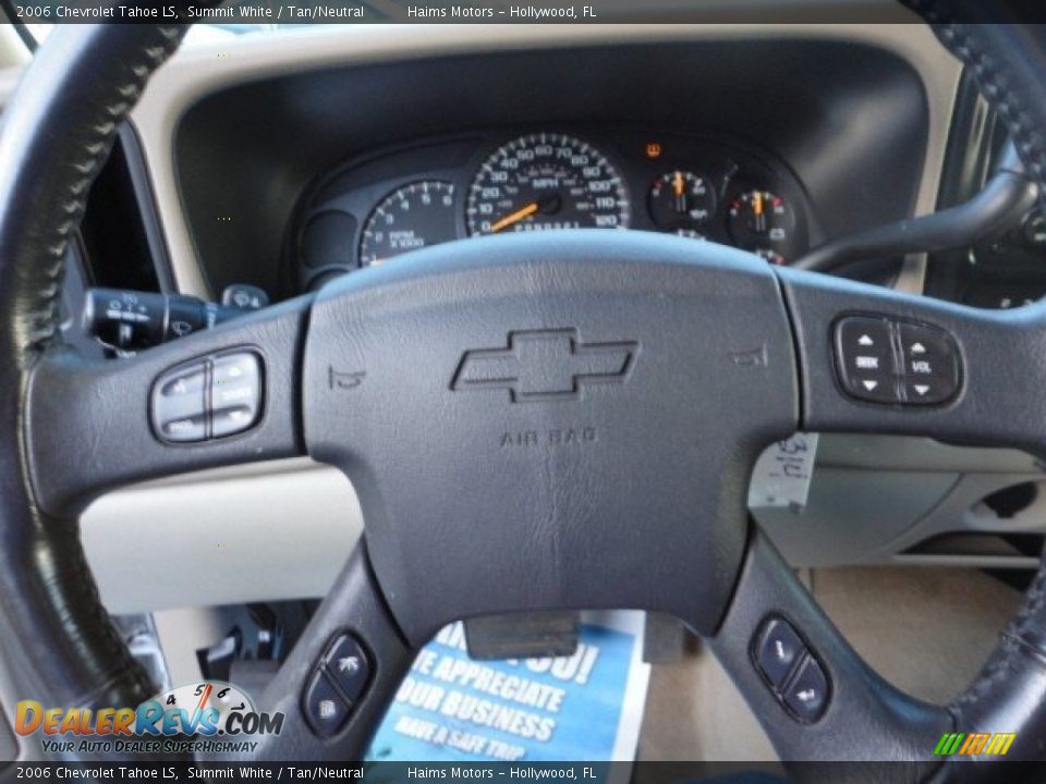 2006 Chevrolet Tahoe LS Summit White / Tan/Neutral Photo #15