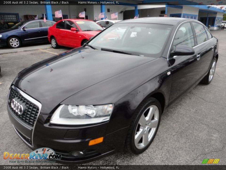 2008 Audi A6 3.2 Sedan Brilliant Black / Black Photo #1