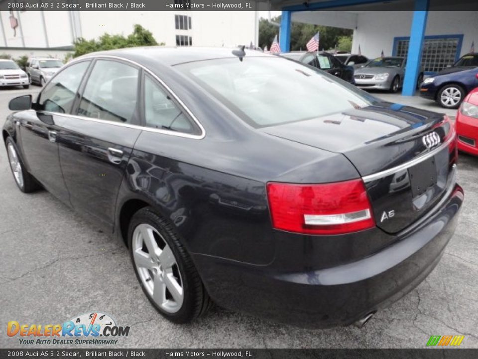 2008 Audi A6 3.2 Sedan Brilliant Black / Black Photo #4