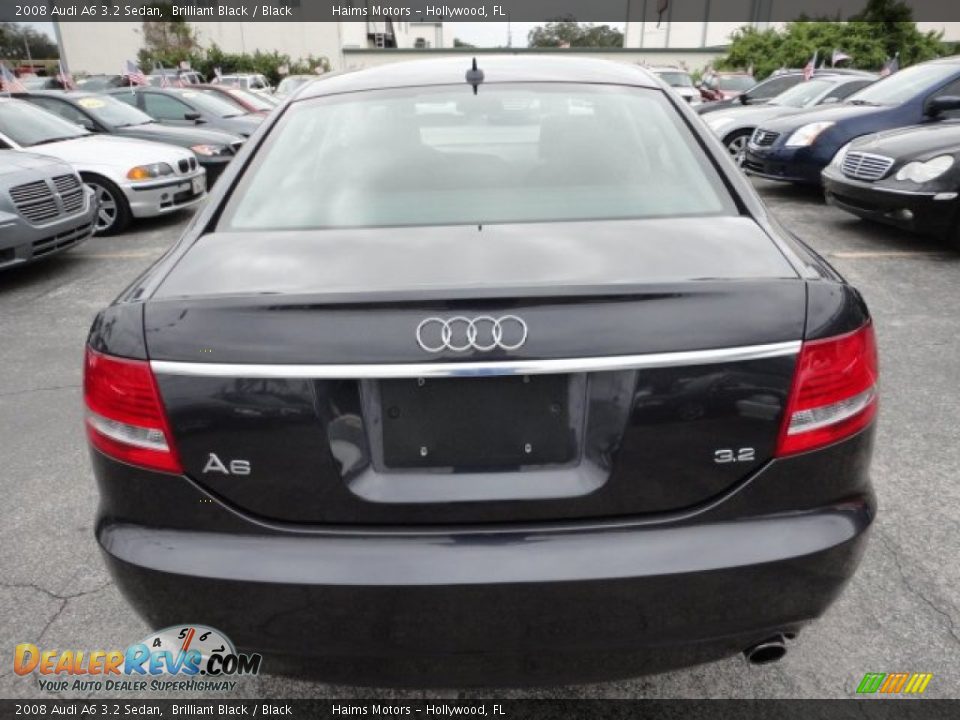 2008 Audi A6 3.2 Sedan Brilliant Black / Black Photo #6