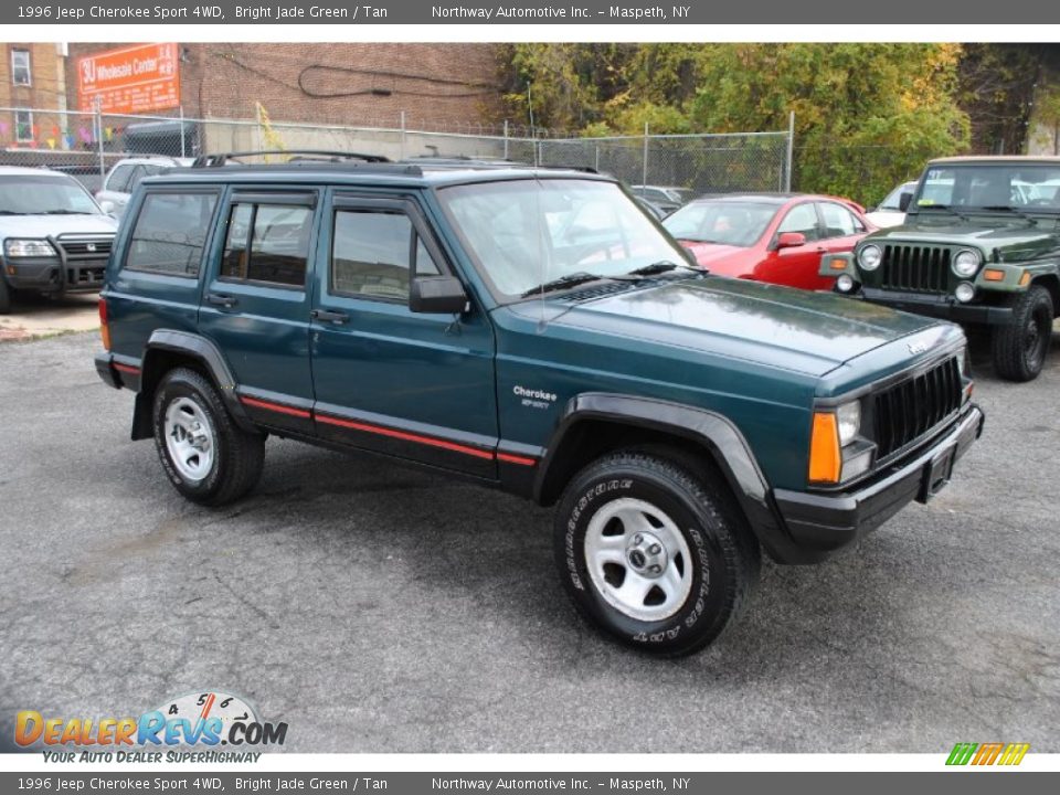 1996 Jeep Cherokee Sport 4WD Bright Jade Green / Tan Photo #1