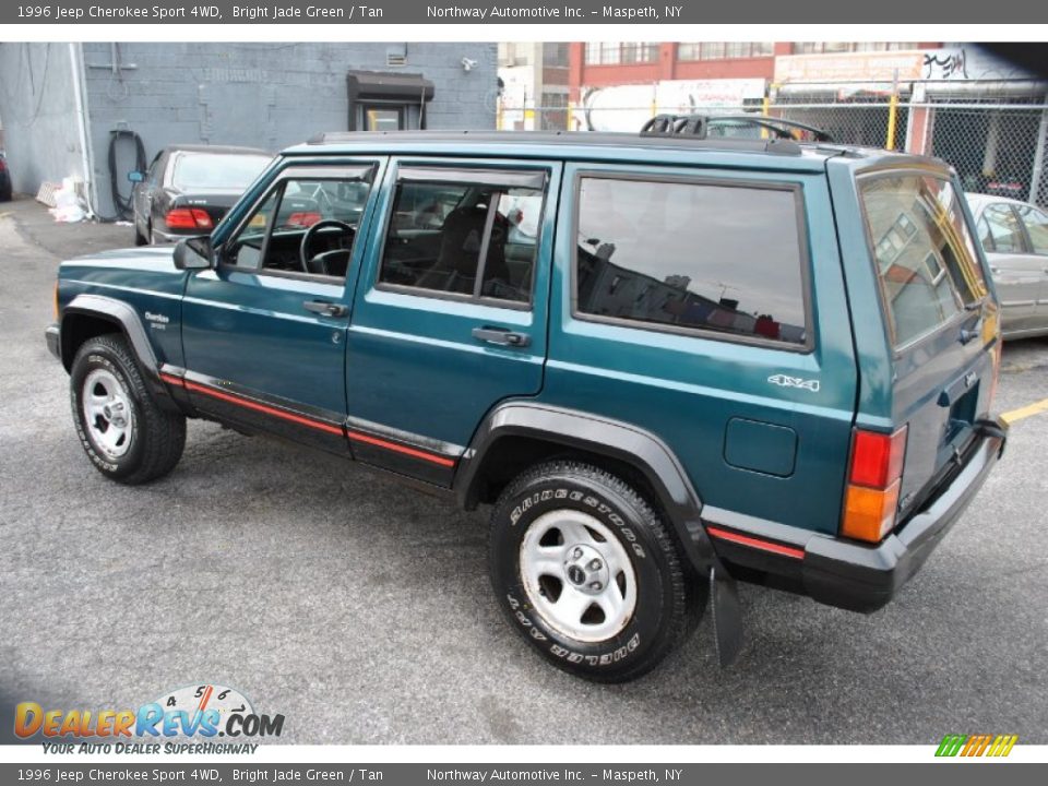 1996 Jeep Cherokee Sport 4WD Bright Jade Green / Tan Photo #3