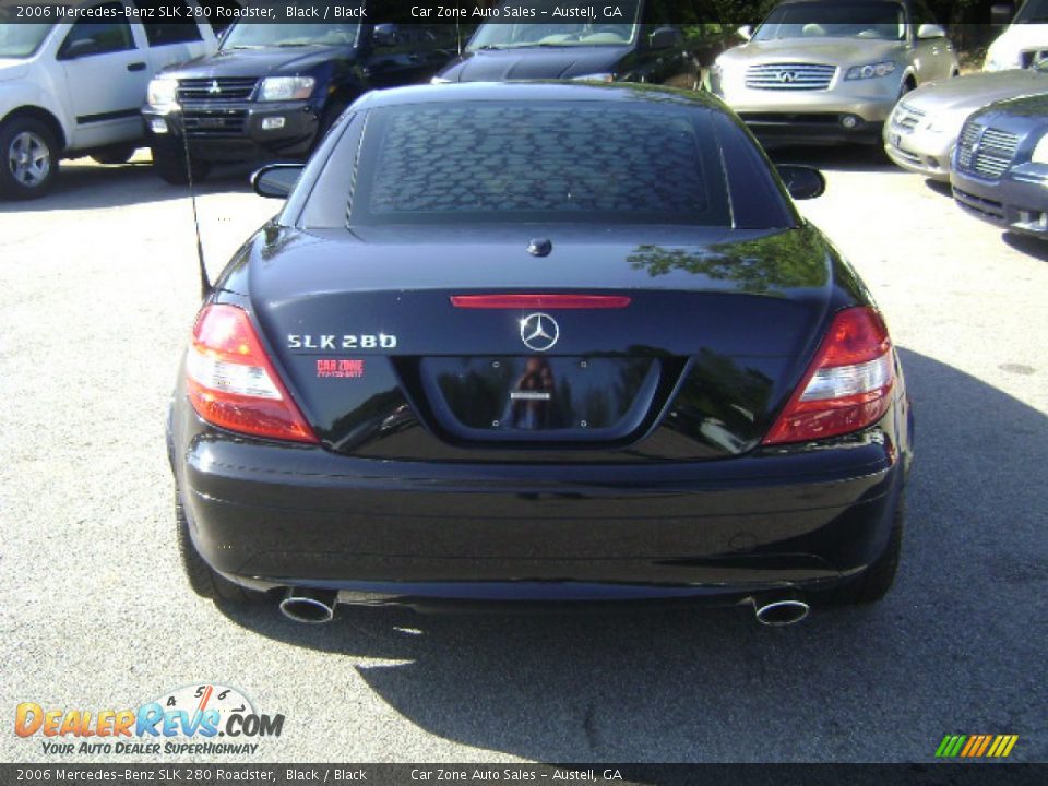 2006 Mercedes-Benz SLK 280 Roadster Black / Black Photo #4