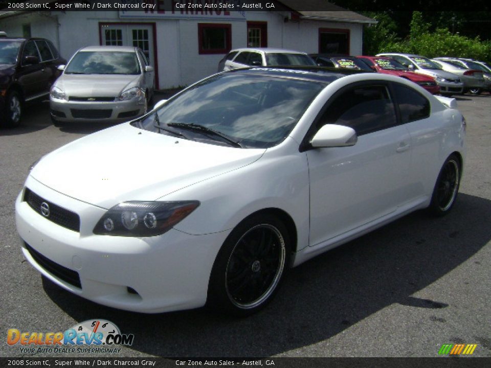 2008 Scion tC Super White / Dark Charcoal Gray Photo #1