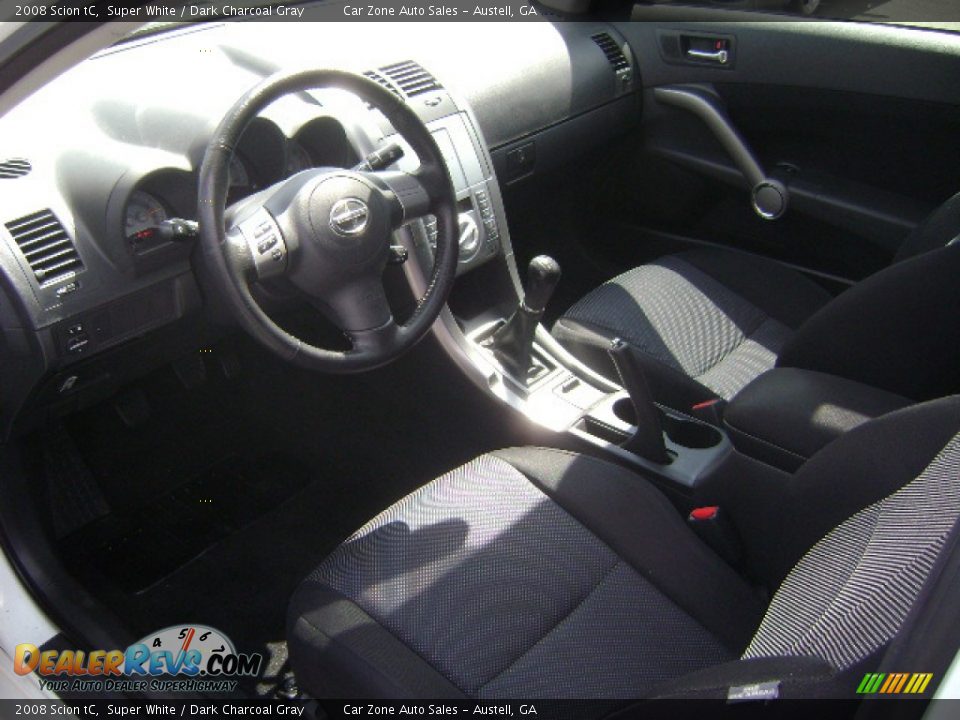 2008 Scion tC Super White / Dark Charcoal Gray Photo #4