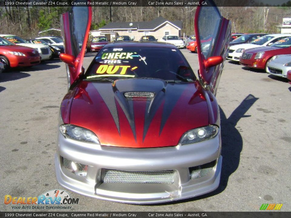 1999 Chevrolet Cavalier Z24 Coupe Cayenne Red Metallic / Medium Gray Photo #2