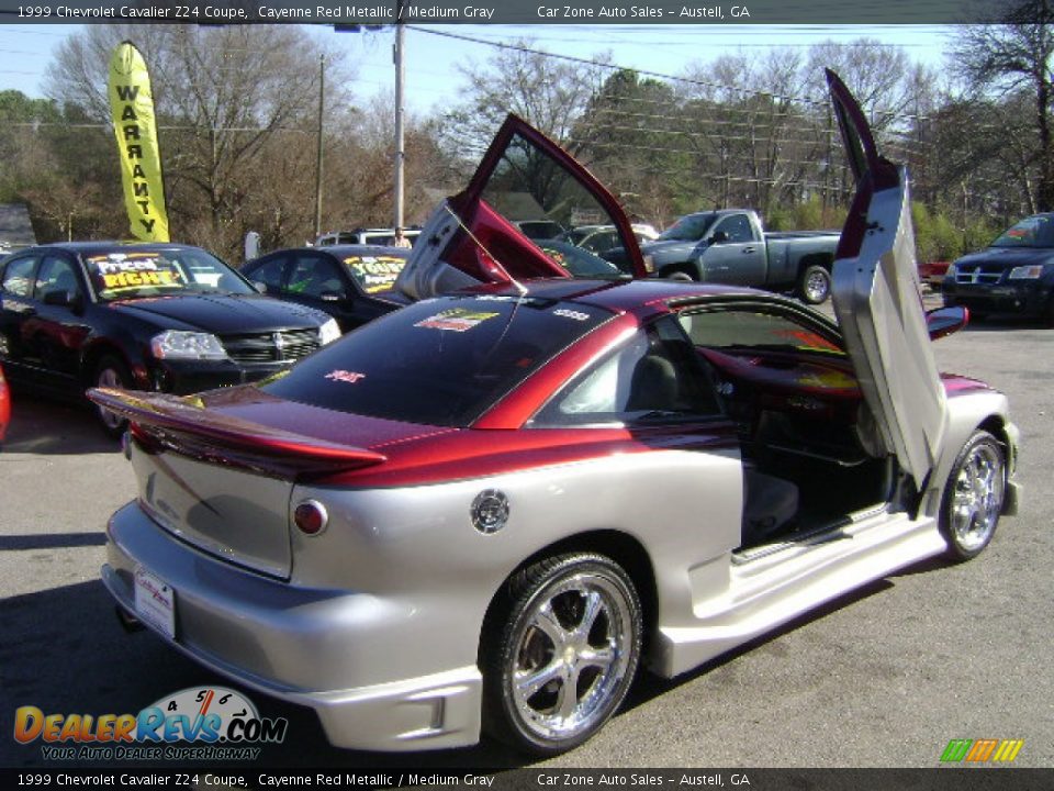 1999 Chevrolet Cavalier Z24 Coupe Cayenne Red Metallic / Medium Gray Photo #10