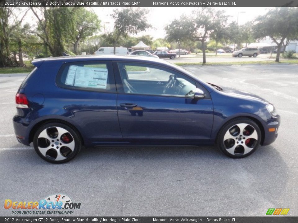 2012 Volkswagen GTI 2 Door Shadow Blue Metallic / Interlagos Plaid Cloth Photo #2