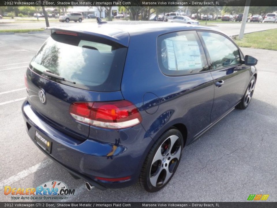 2012 Volkswagen GTI 2 Door Shadow Blue Metallic / Interlagos Plaid Cloth Photo #3