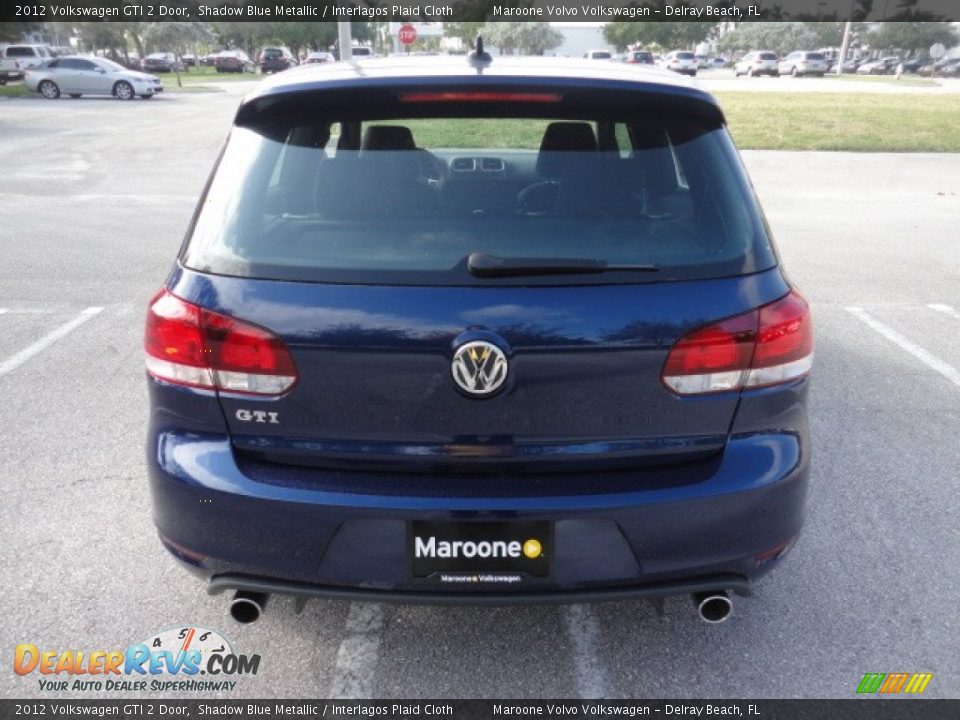 2012 Volkswagen GTI 2 Door Shadow Blue Metallic / Interlagos Plaid Cloth Photo #4