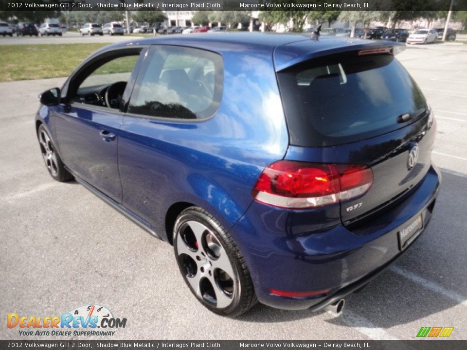 2012 Volkswagen GTI 2 Door Shadow Blue Metallic / Interlagos Plaid Cloth Photo #5