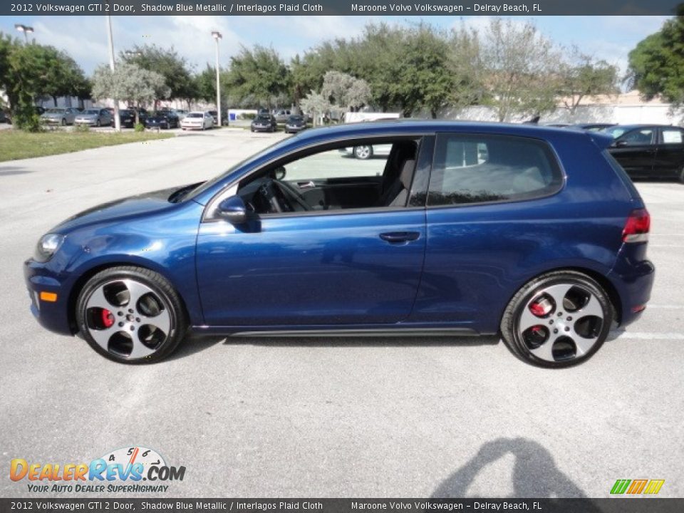2012 Volkswagen GTI 2 Door Shadow Blue Metallic / Interlagos Plaid Cloth Photo #6