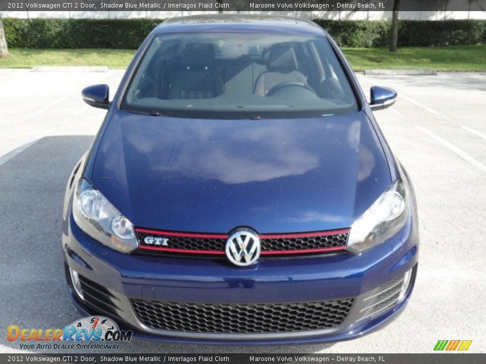 2012 Volkswagen GTI 2 Door Shadow Blue Metallic / Interlagos Plaid Cloth Photo #8