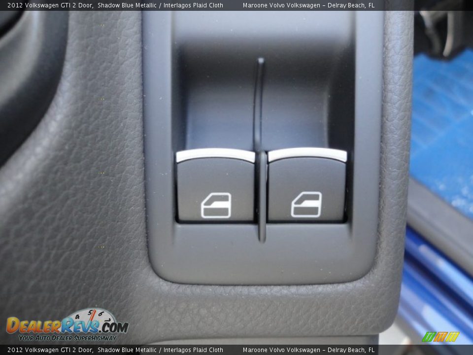 2012 Volkswagen GTI 2 Door Shadow Blue Metallic / Interlagos Plaid Cloth Photo #14