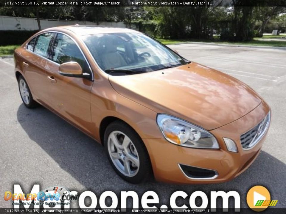 2012 Volvo S60 T5 Vibrant Copper Metallic / Soft Beige/Off Black Photo #1