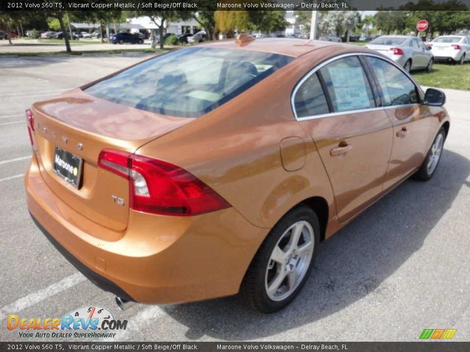 2012 Volvo S60 T5 Vibrant Copper Metallic / Soft Beige/Off Black Photo #3