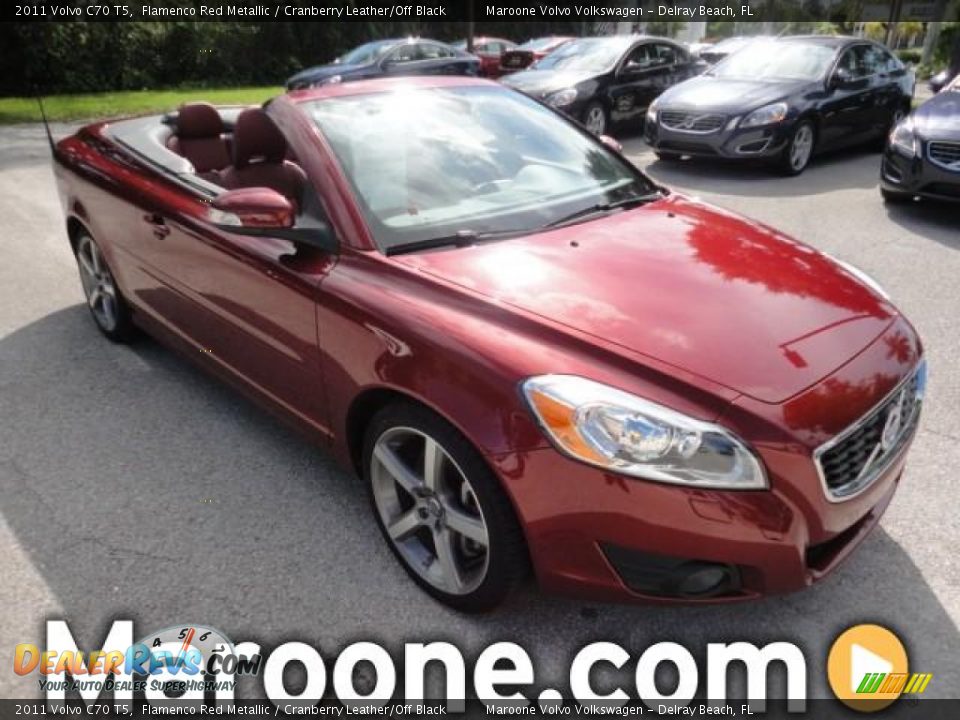 2011 Volvo C70 T5 Flamenco Red Metallic / Cranberry Leather/Off Black Photo #1