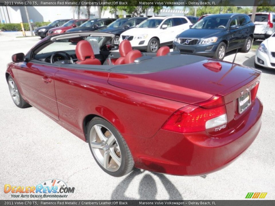 2011 Volvo C70 T5 Flamenco Red Metallic / Cranberry Leather/Off Black Photo #5