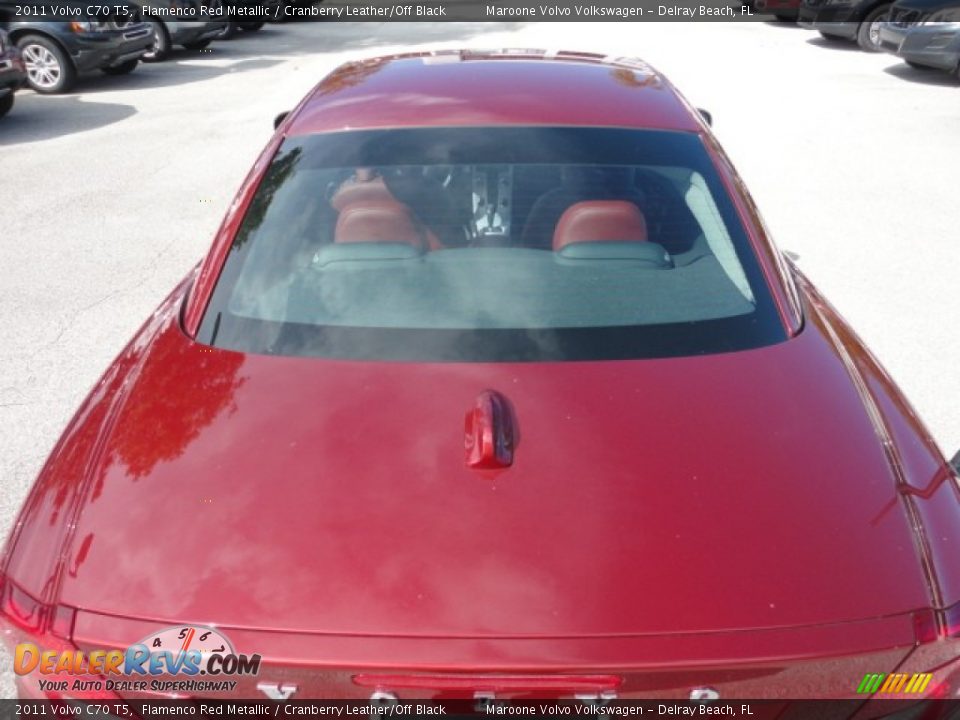 2011 Volvo C70 T5 Flamenco Red Metallic / Cranberry Leather/Off Black Photo #10