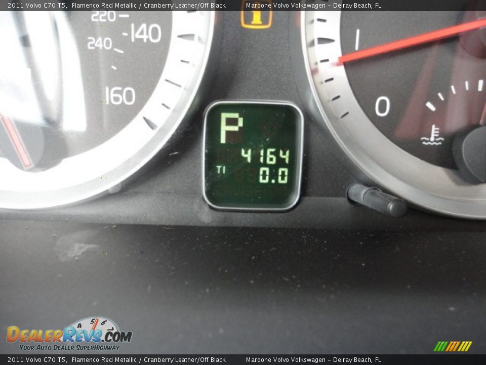 2011 Volvo C70 T5 Flamenco Red Metallic / Cranberry Leather/Off Black Photo #18