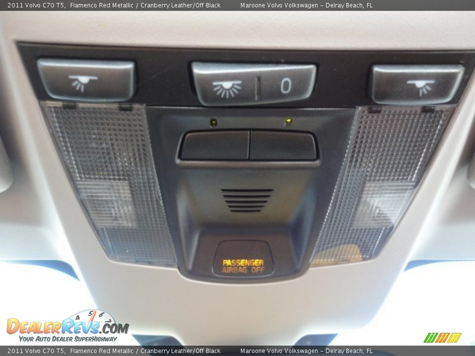 2011 Volvo C70 T5 Flamenco Red Metallic / Cranberry Leather/Off Black Photo #21