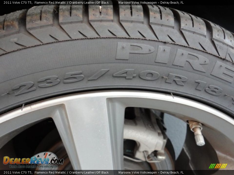 2011 Volvo C70 T5 Flamenco Red Metallic / Cranberry Leather/Off Black Photo #24
