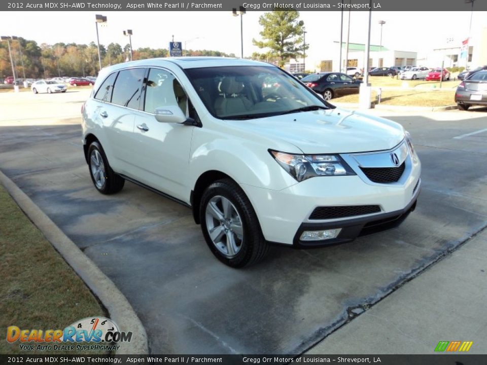 2012 Acura MDX SH-AWD Technology Aspen White Pearl II / Parchment Photo #2