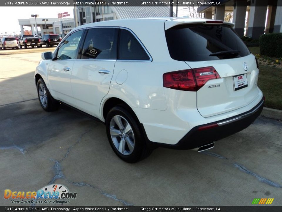 2012 Acura MDX SH-AWD Technology Aspen White Pearl II / Parchment Photo #4