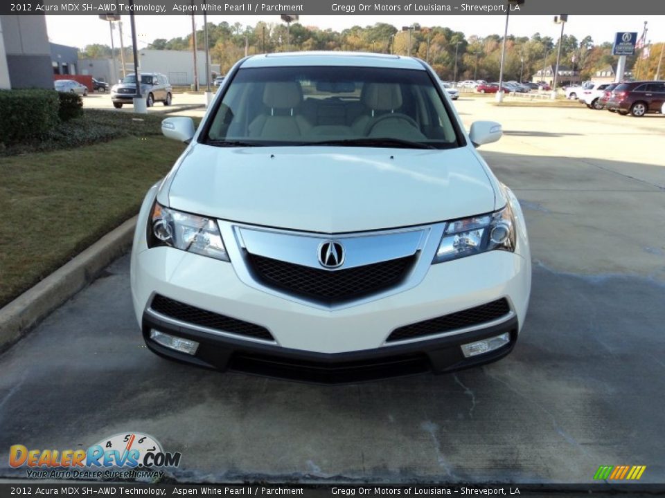 2012 Acura MDX SH-AWD Technology Aspen White Pearl II / Parchment Photo #7