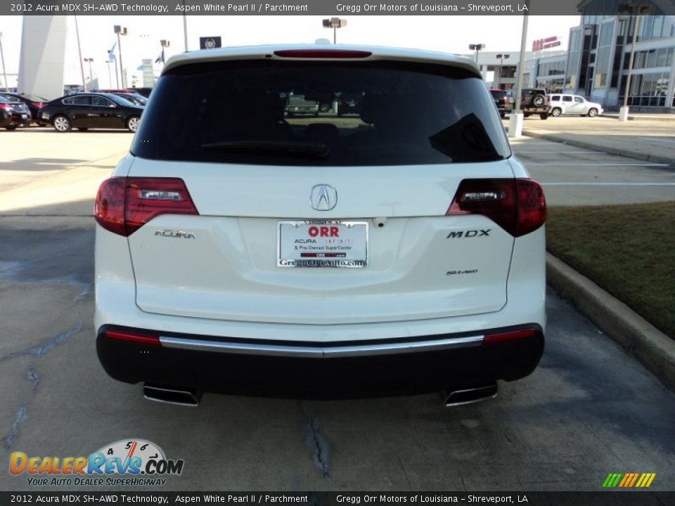 2012 Acura MDX SH-AWD Technology Aspen White Pearl II / Parchment Photo #8