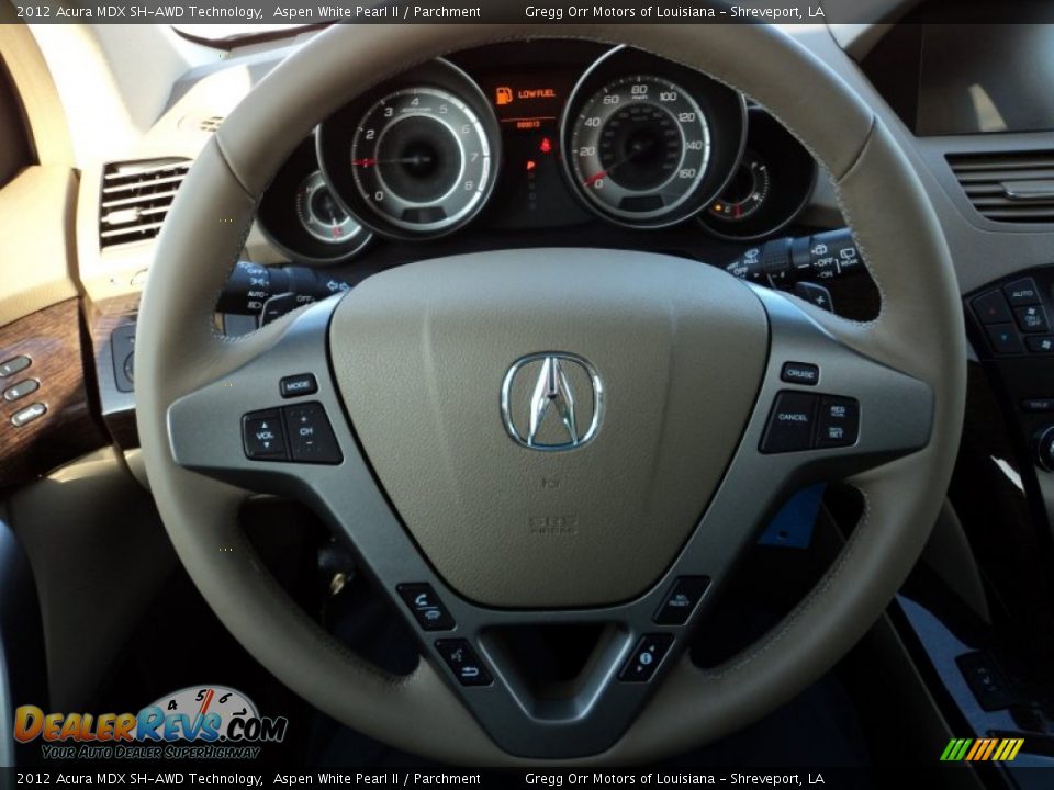 2012 Acura MDX SH-AWD Technology Steering Wheel Photo #10