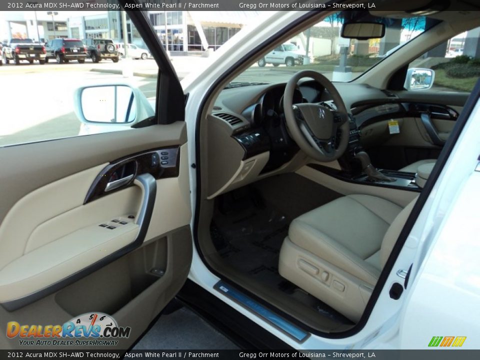 2012 Acura MDX SH-AWD Technology Aspen White Pearl II / Parchment Photo #15