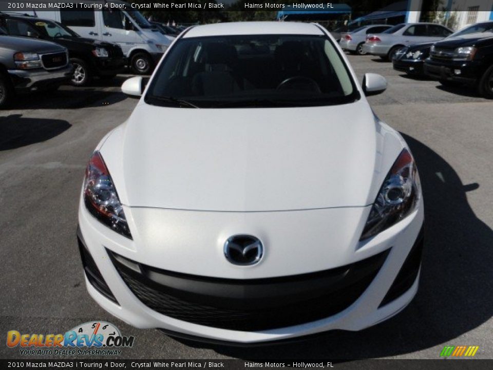 2010 Mazda MAZDA3 i Touring 4 Door Crystal White Pearl Mica / Black Photo #7