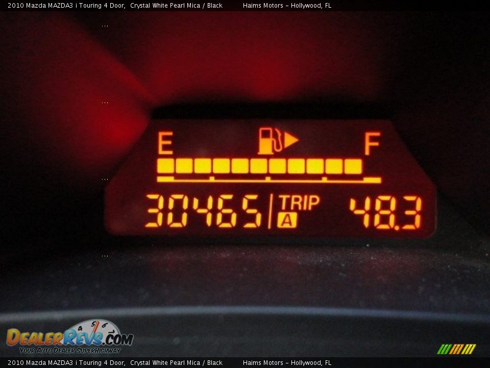 2010 Mazda MAZDA3 i Touring 4 Door Crystal White Pearl Mica / Black Photo #9