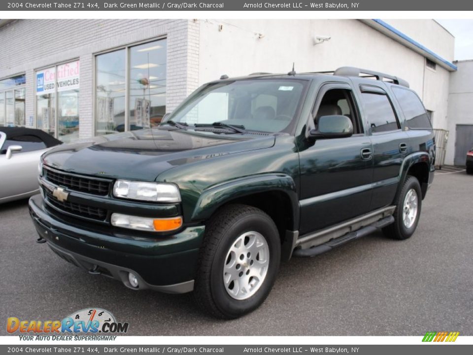 2004 Chevrolet Tahoe Z71 4x4 Dark Green Metallic / Gray/Dark Charcoal Photo #1