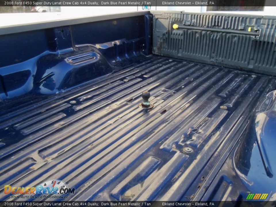 2008 Ford F450 Super Duty Lariat Crew Cab 4x4 Dually Dark Blue Pearl Metallic / Tan Photo #12