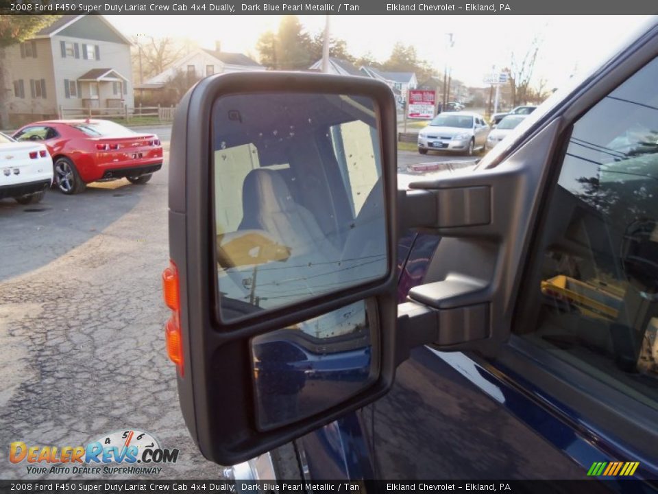 2008 Ford F450 Super Duty Lariat Crew Cab 4x4 Dually Dark Blue Pearl Metallic / Tan Photo #14