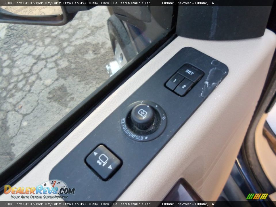 2008 Ford F450 Super Duty Lariat Crew Cab 4x4 Dually Dark Blue Pearl Metallic / Tan Photo #17