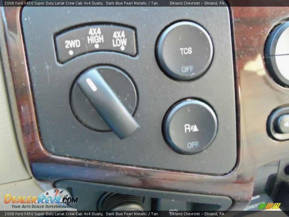 2008 Ford F450 Super Duty Lariat Crew Cab 4x4 Dually Dark Blue Pearl Metallic / Tan Photo #19