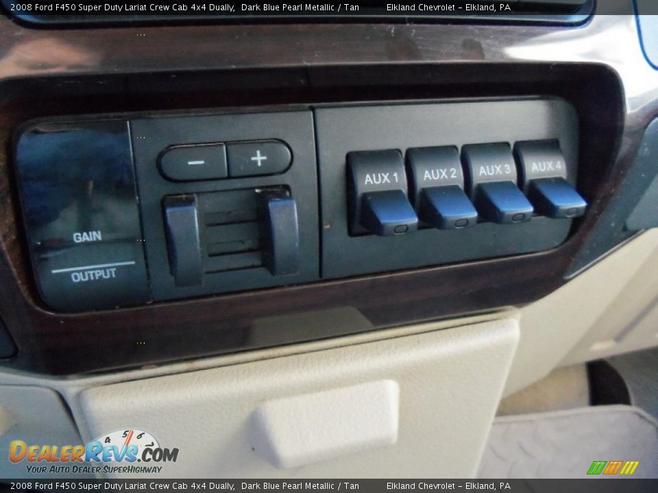 2008 Ford F450 Super Duty Lariat Crew Cab 4x4 Dually Dark Blue Pearl Metallic / Tan Photo #20