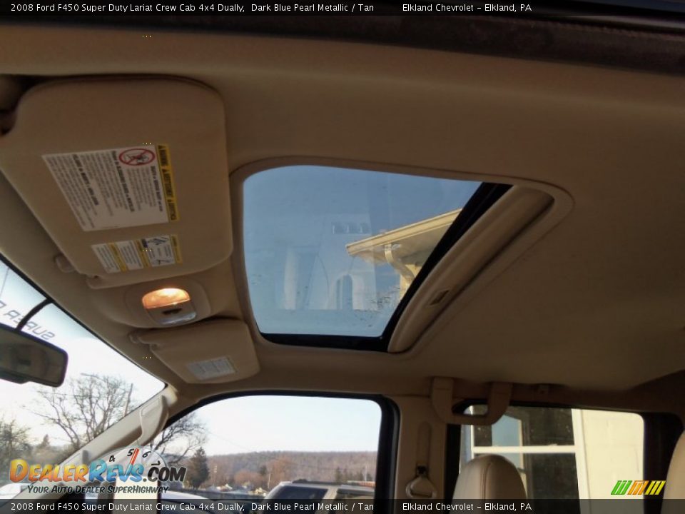 2008 Ford F450 Super Duty Lariat Crew Cab 4x4 Dually Dark Blue Pearl Metallic / Tan Photo #22